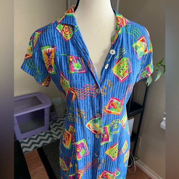 Vintage Blue Laguna Dress - Picture 2 of 7